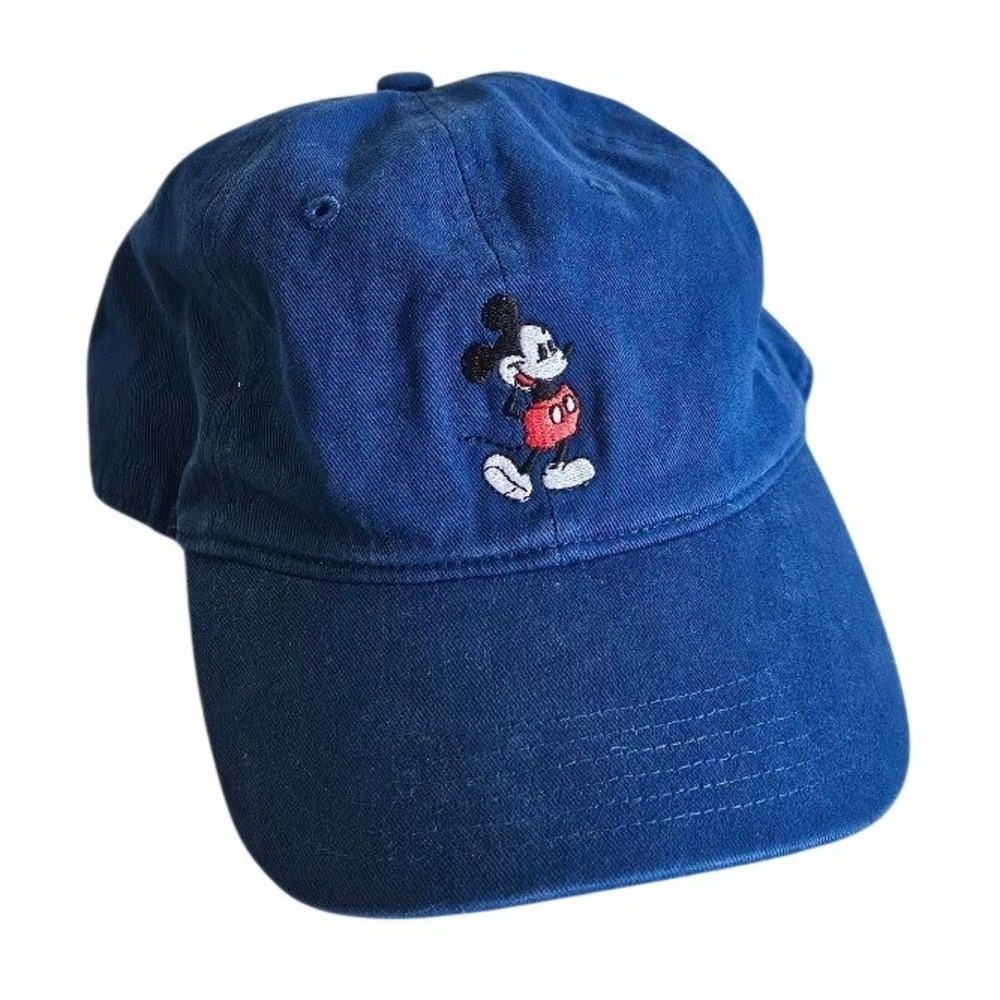 Disney Mickey Mouse Navy Blue Cotton Adjustable Baseball Cap One Size Hat
